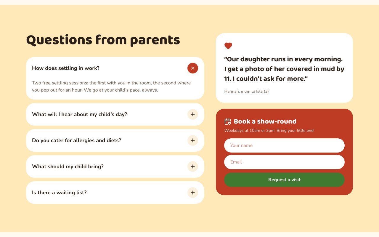 Little Acorns Parent FAQ preview
