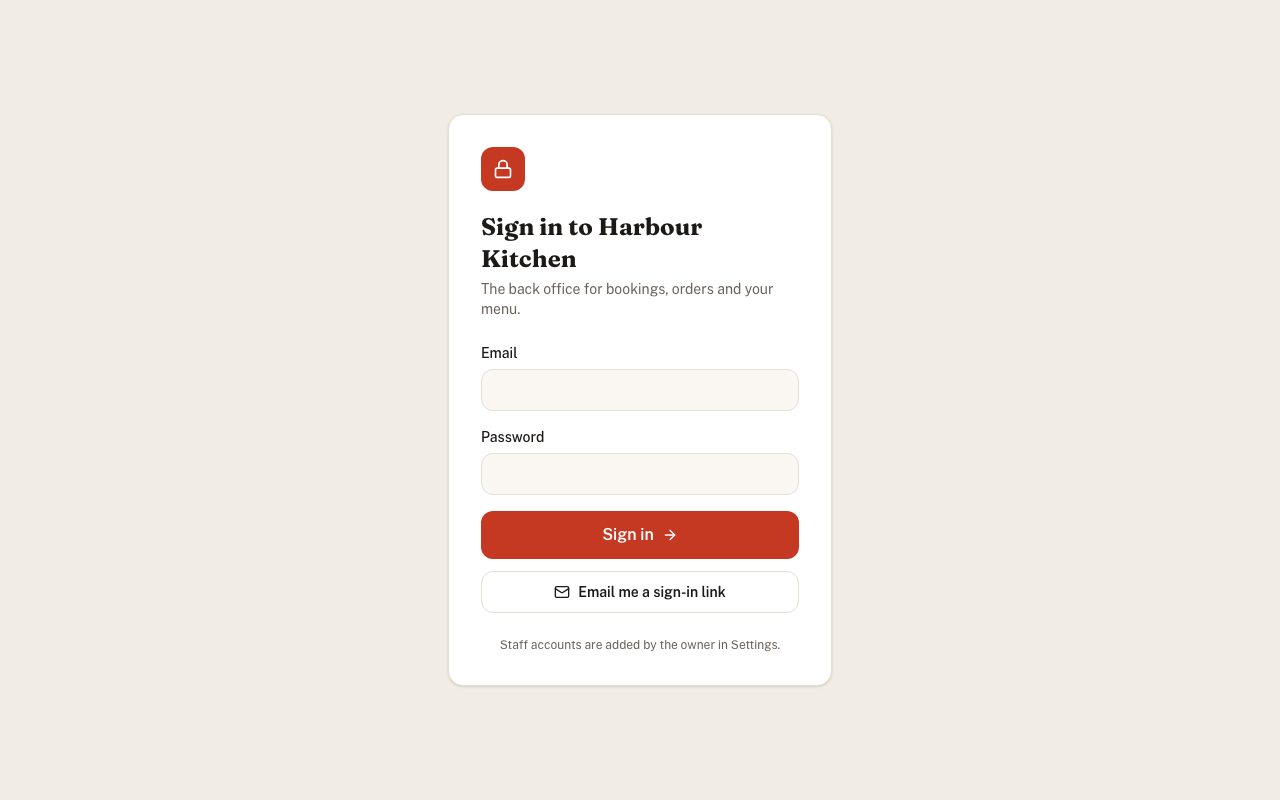 Back Office Sign In preview