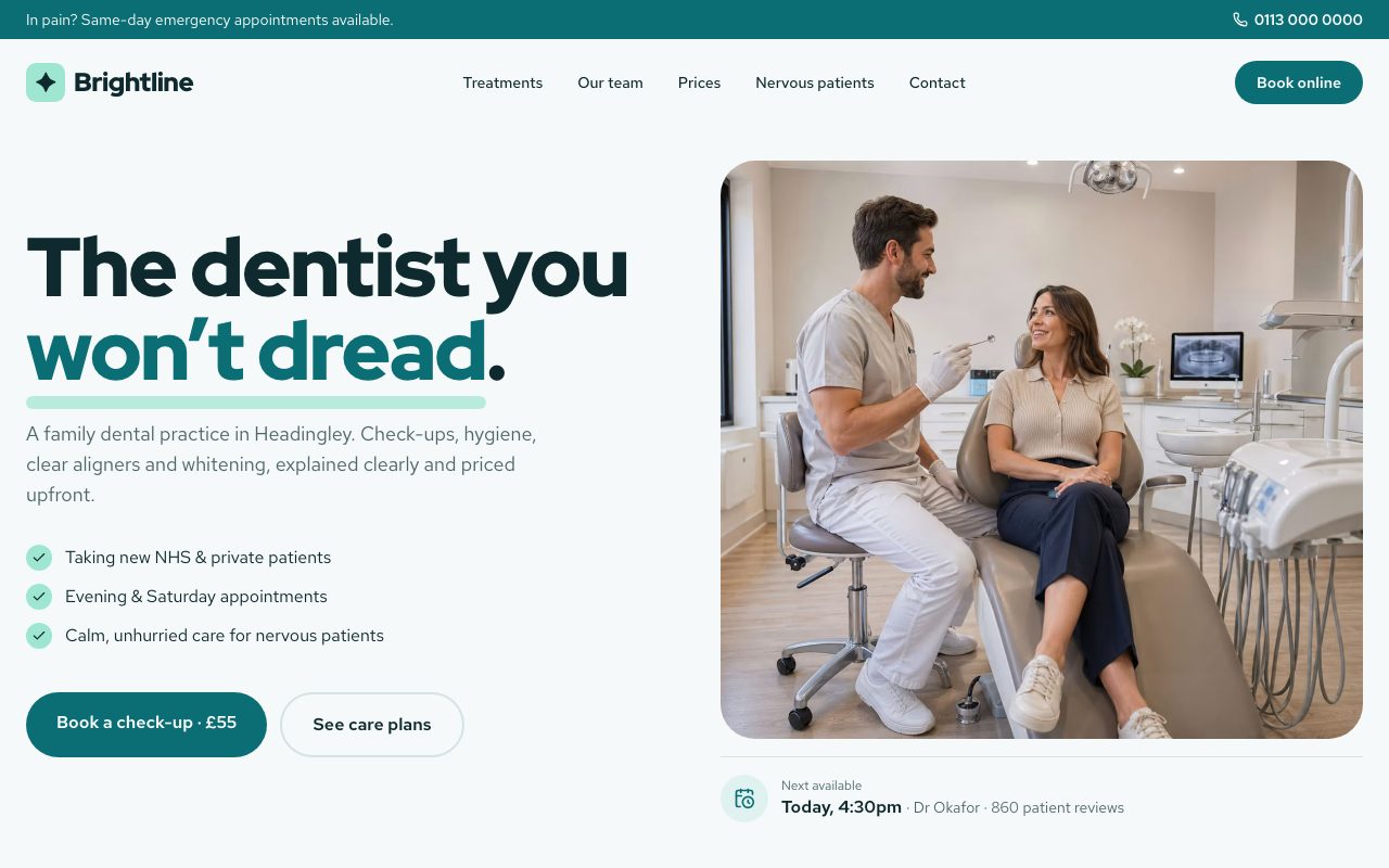 Brightline Dental Hero preview