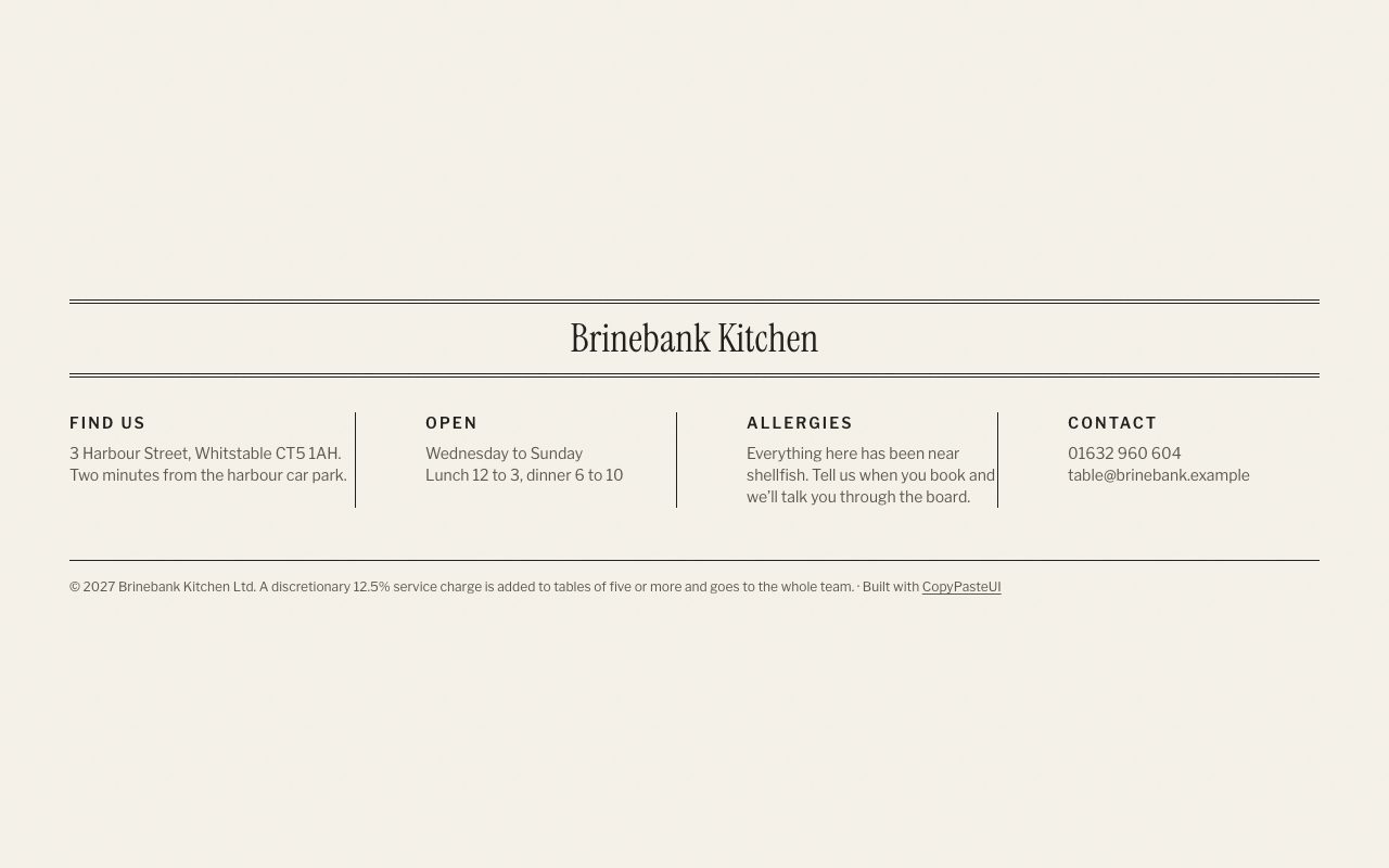 Brinebank Newspaper Footer preview