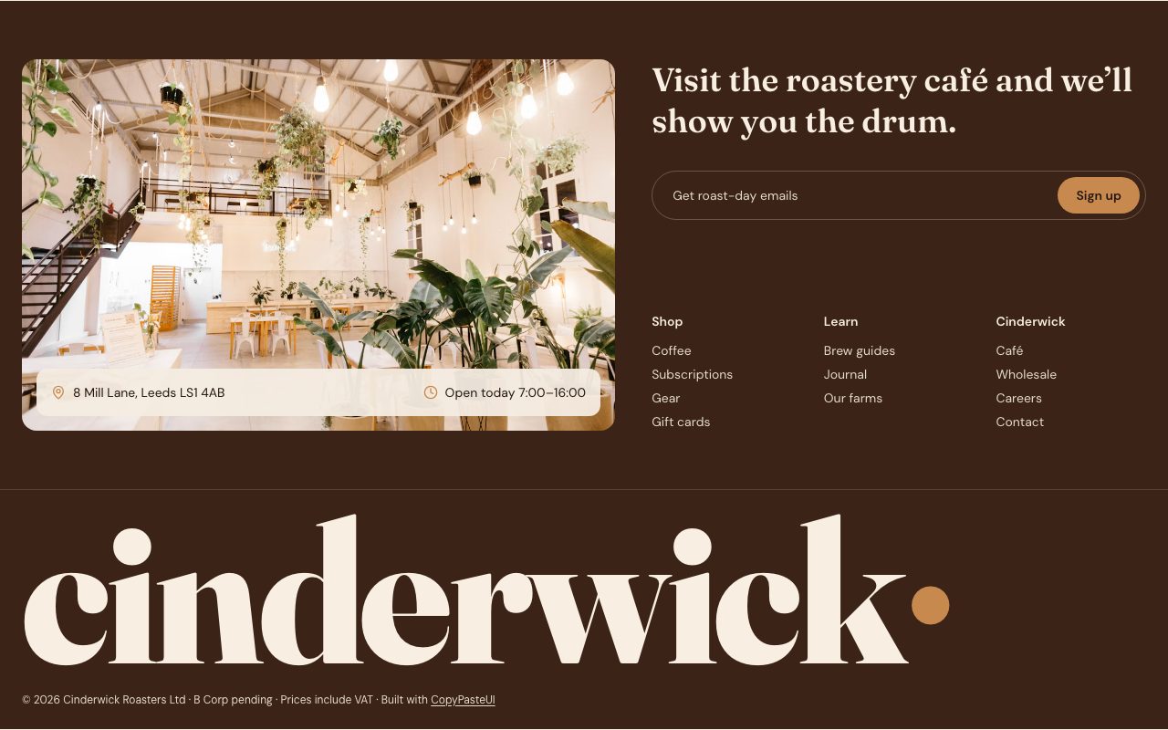Cinderwick Footer preview