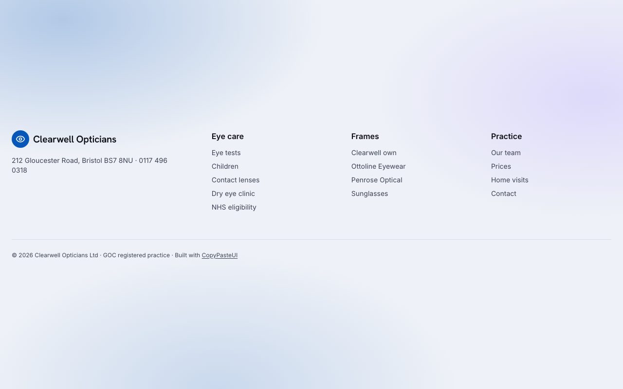 Clearwell Footer preview