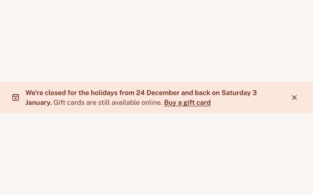 Closed Notice Banner preview