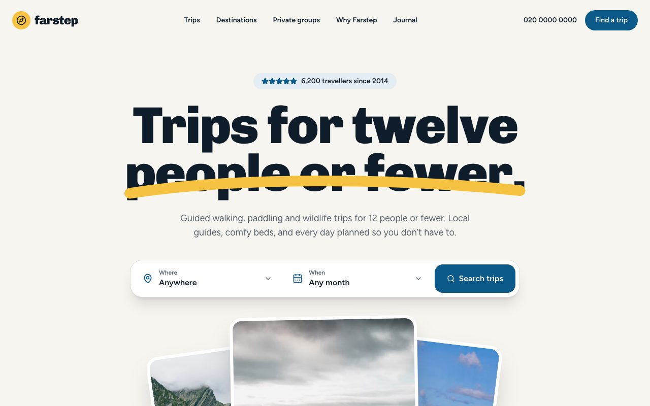 Farstep Tours Hero preview