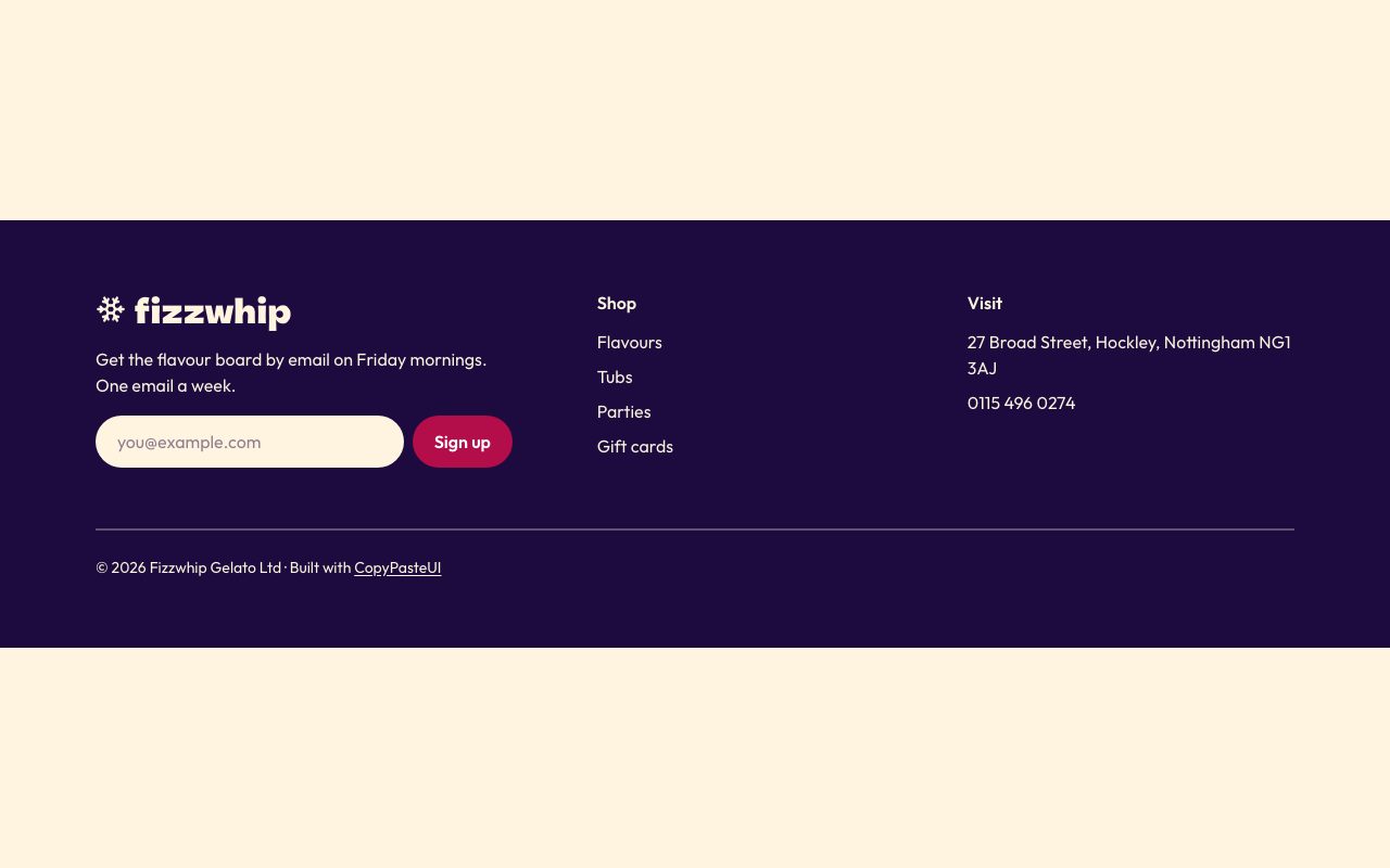 Fizzwhip Footer preview