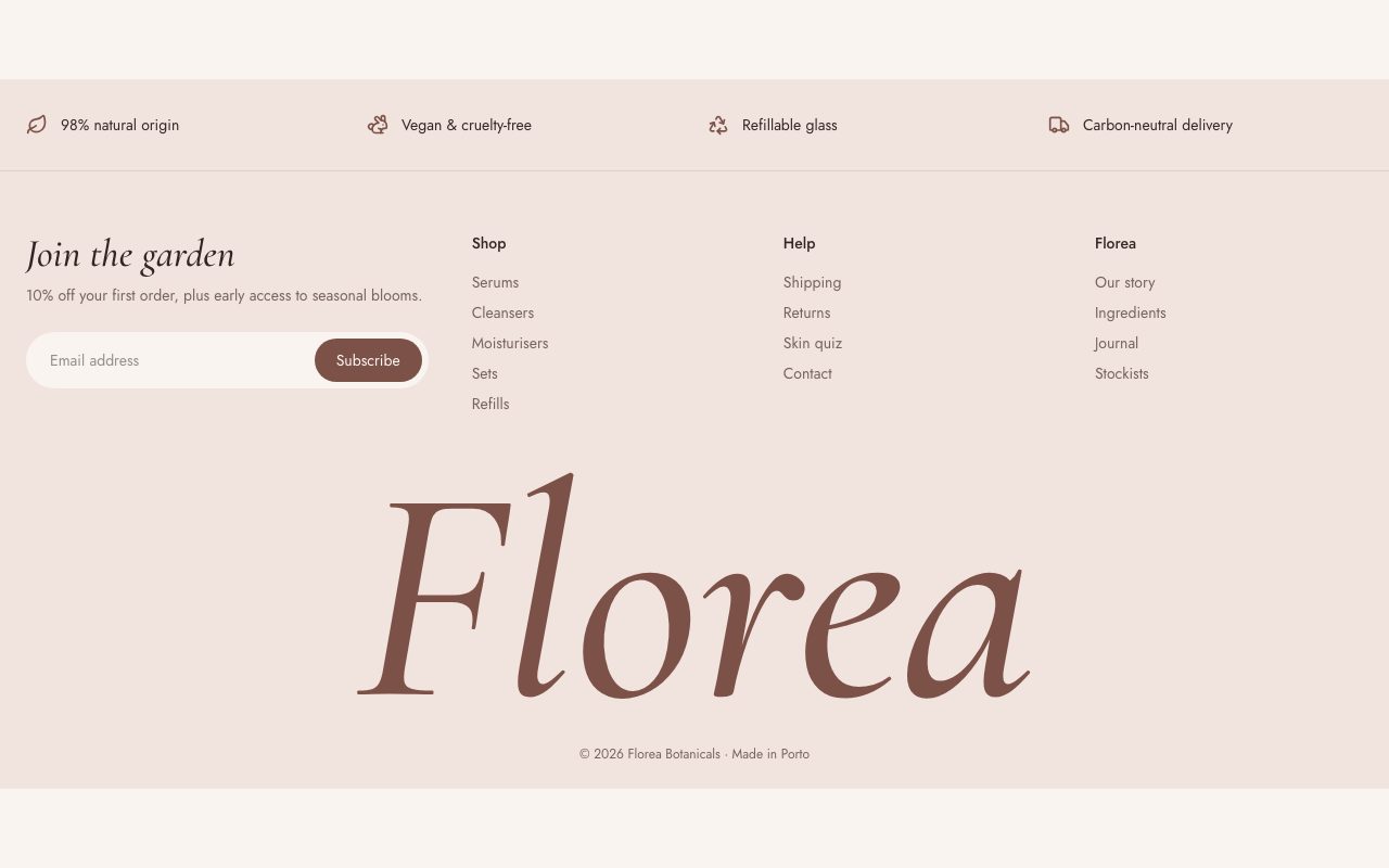 Florea Footer preview