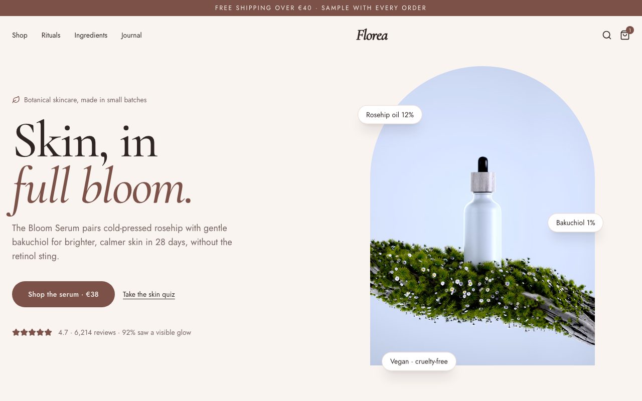 Florea Skincare Hero preview