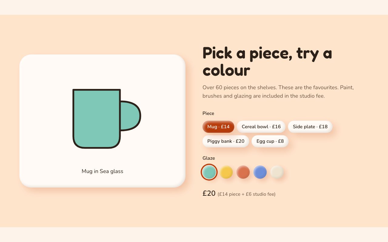 Glaze Days Piece and Glaze Picker preview