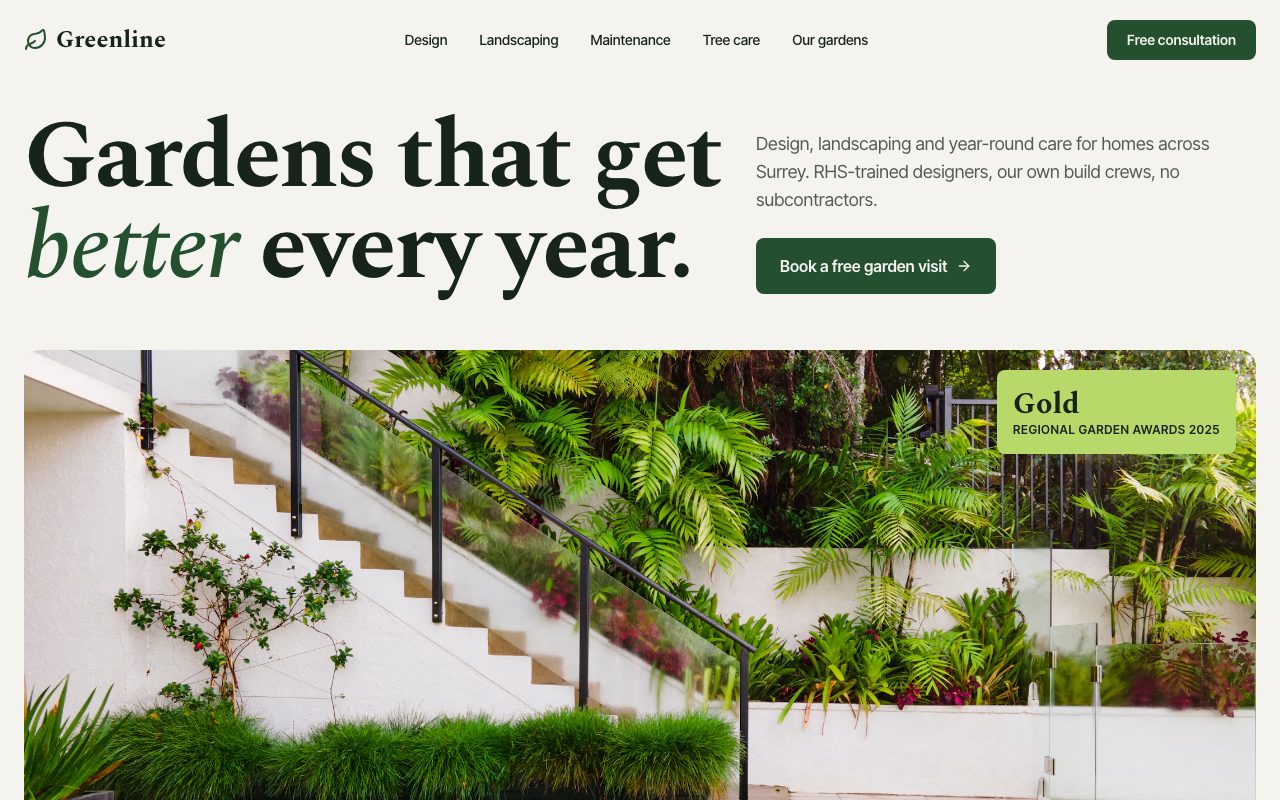 Greenline Landscaping Hero preview