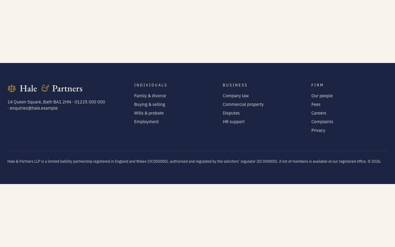 Hale Footer preview