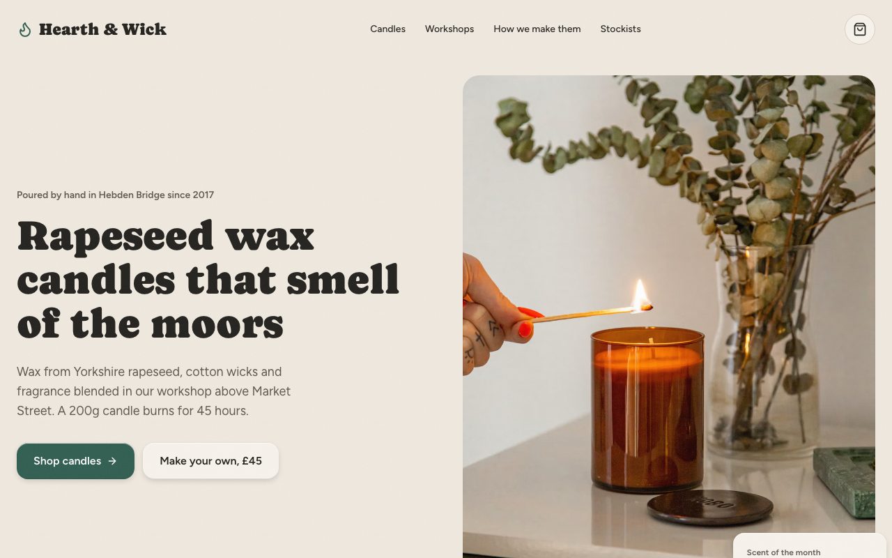 Hearth & Wick Candle Hero preview
