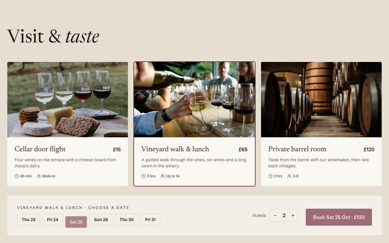 Hollinmere Estate Tastings preview