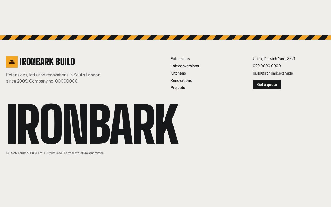 Ironbark Footer preview