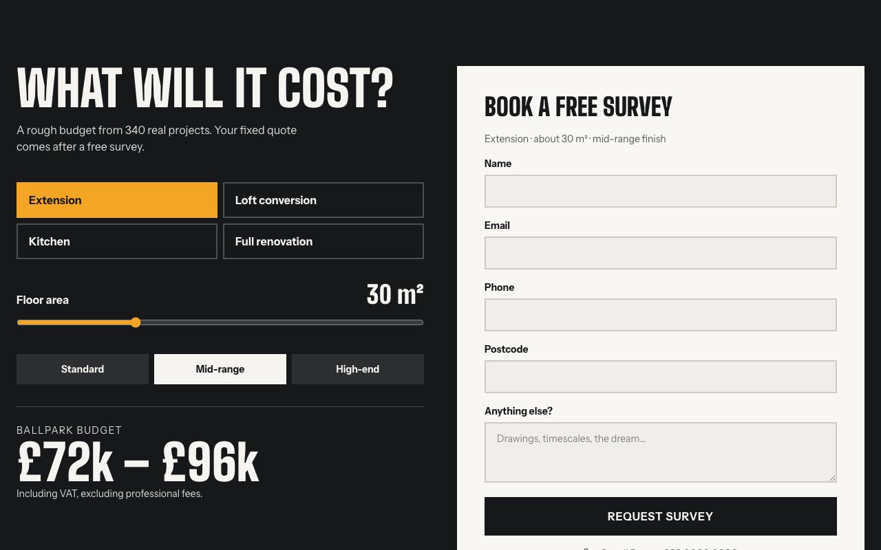 Ironbark Cost Estimator preview