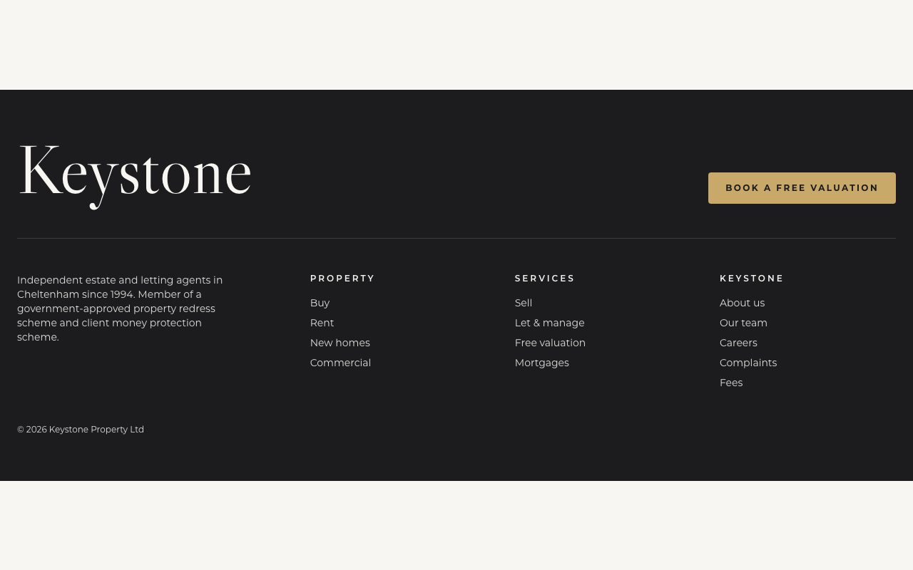 Keystone Footer preview