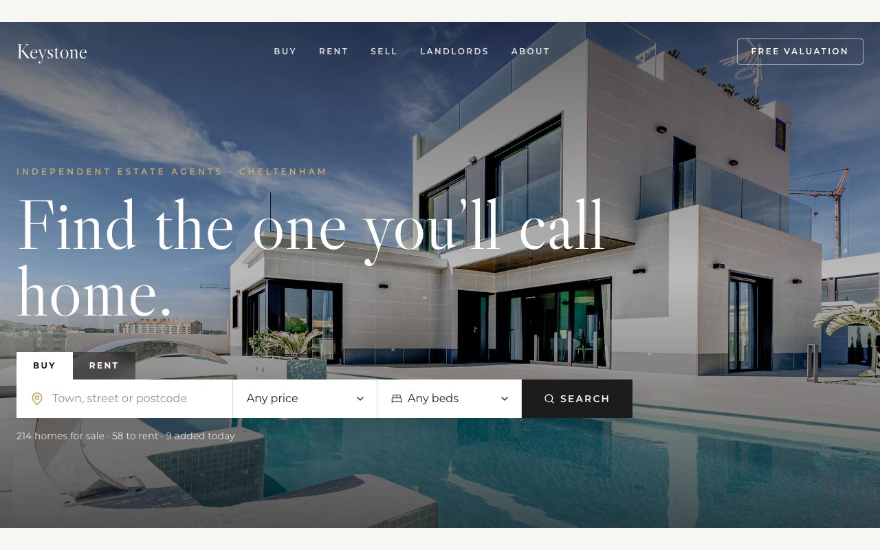 Keystone Property Search Hero preview