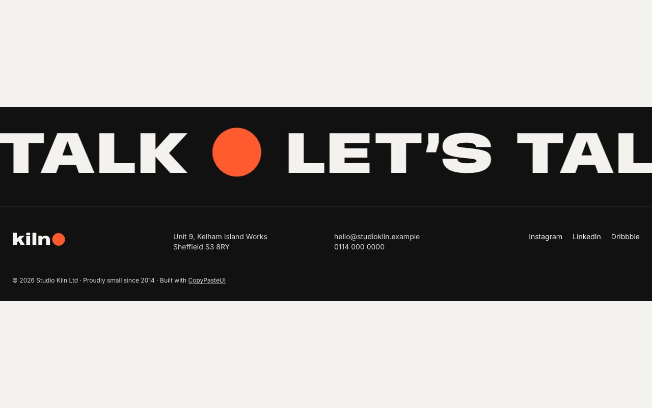 Studio Kiln Footer preview