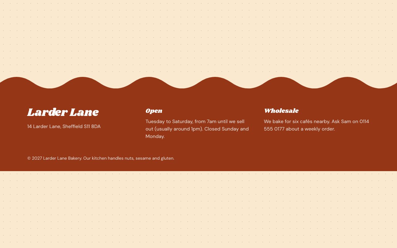Larder Lane Wavy Footer preview