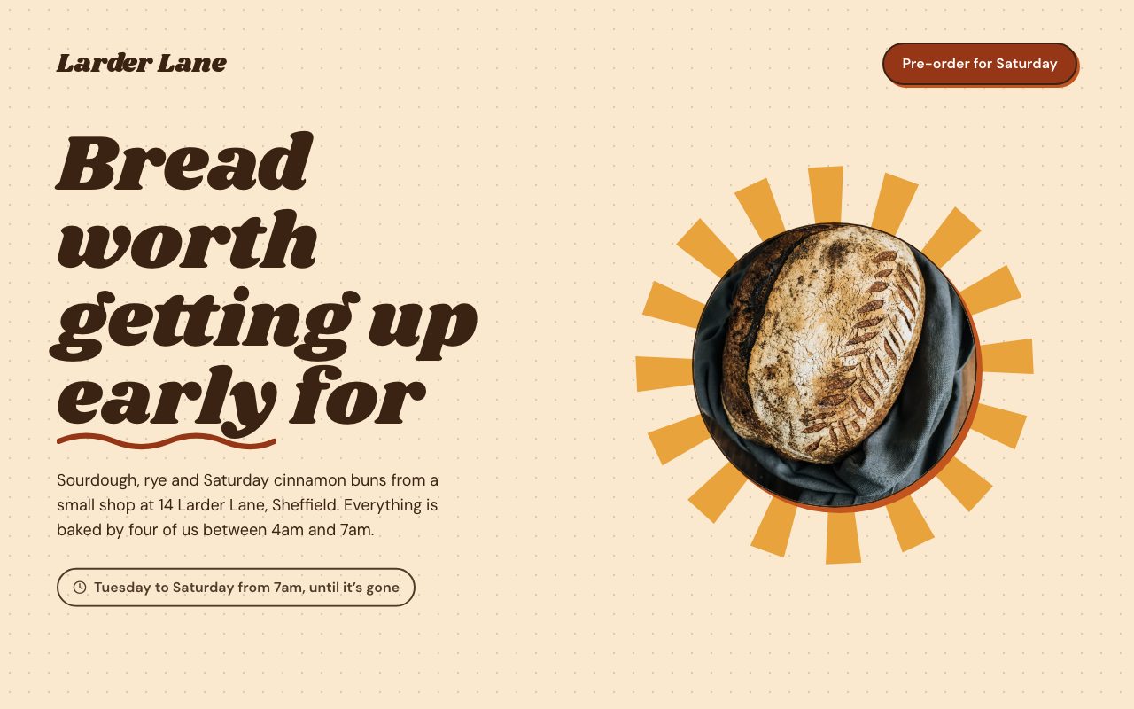 Larder Lane Sunburst Hero preview