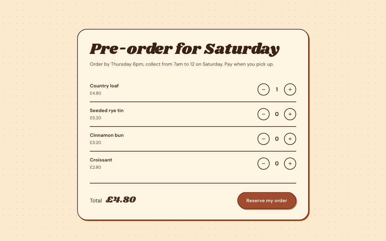Larder Lane Saturday Pre-order preview