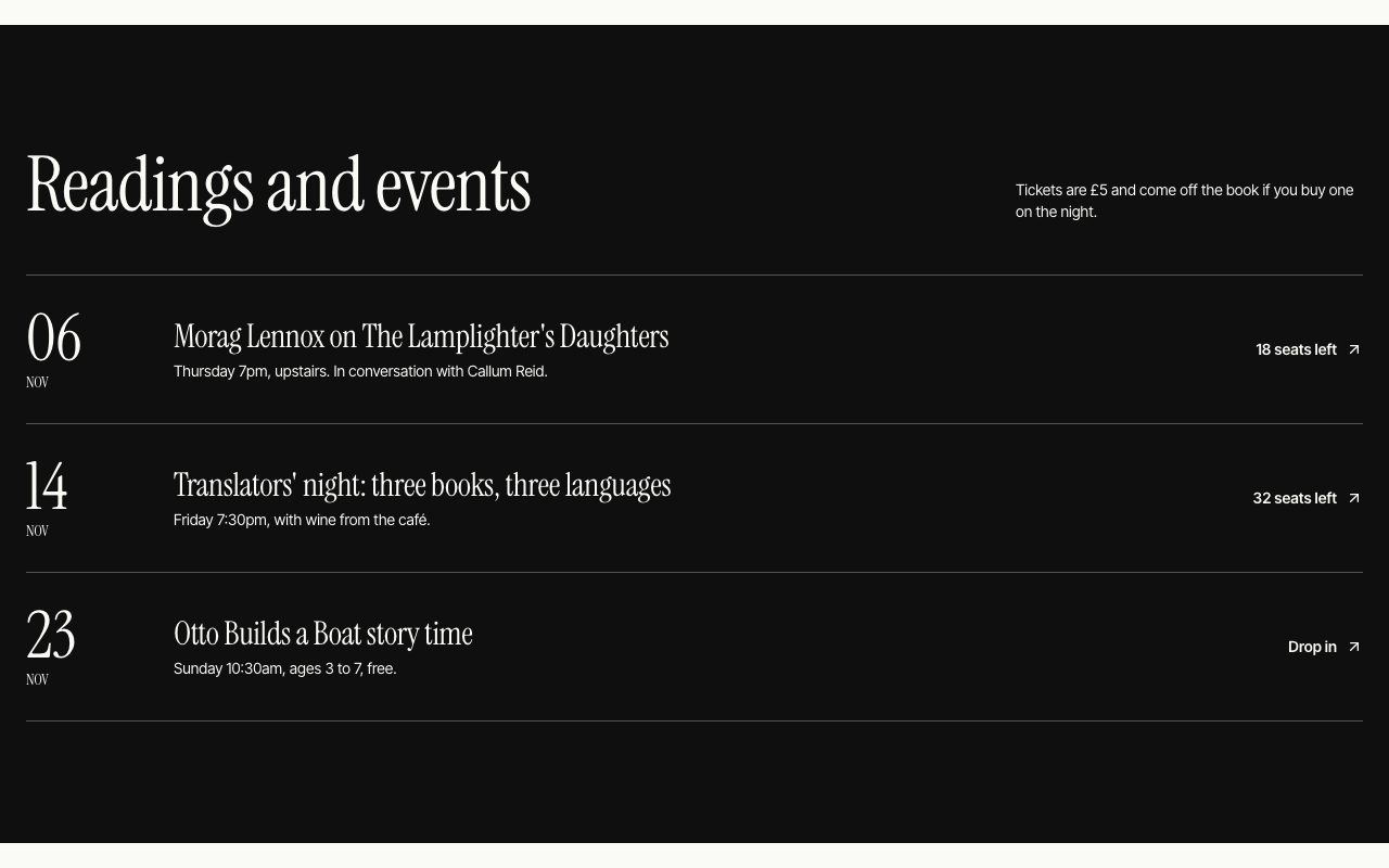 Margin Readings and Events preview