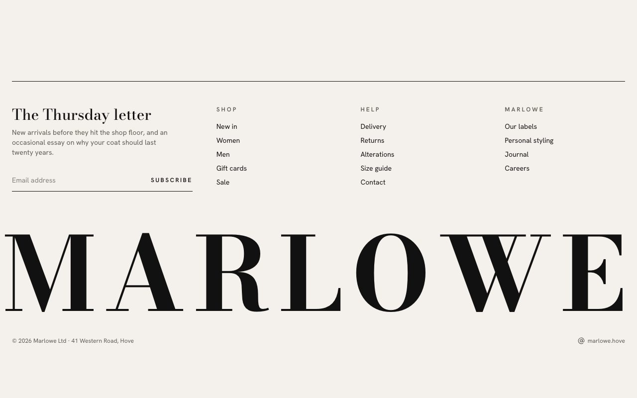 Marlowe Footer preview