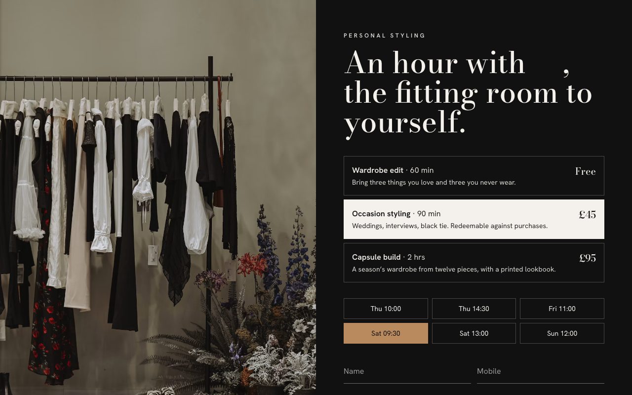 Marlowe Styling Booking preview