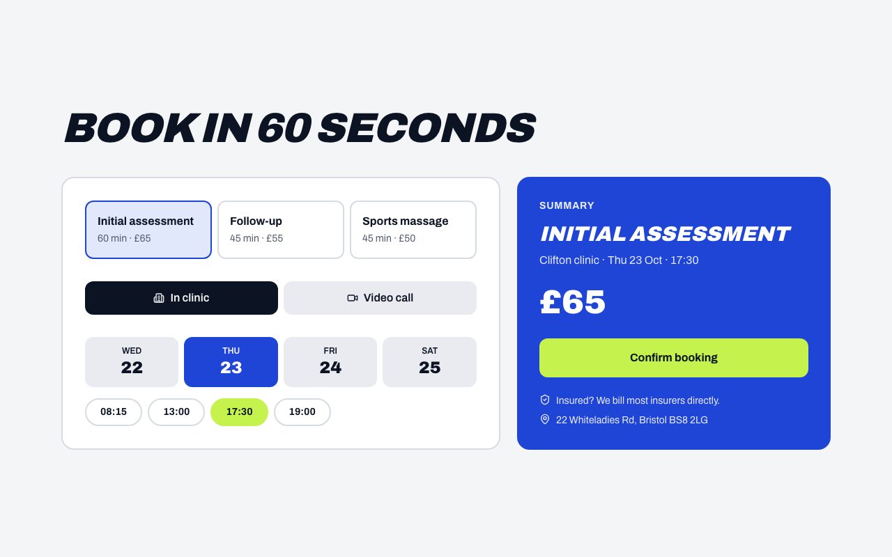 Motion Booking preview