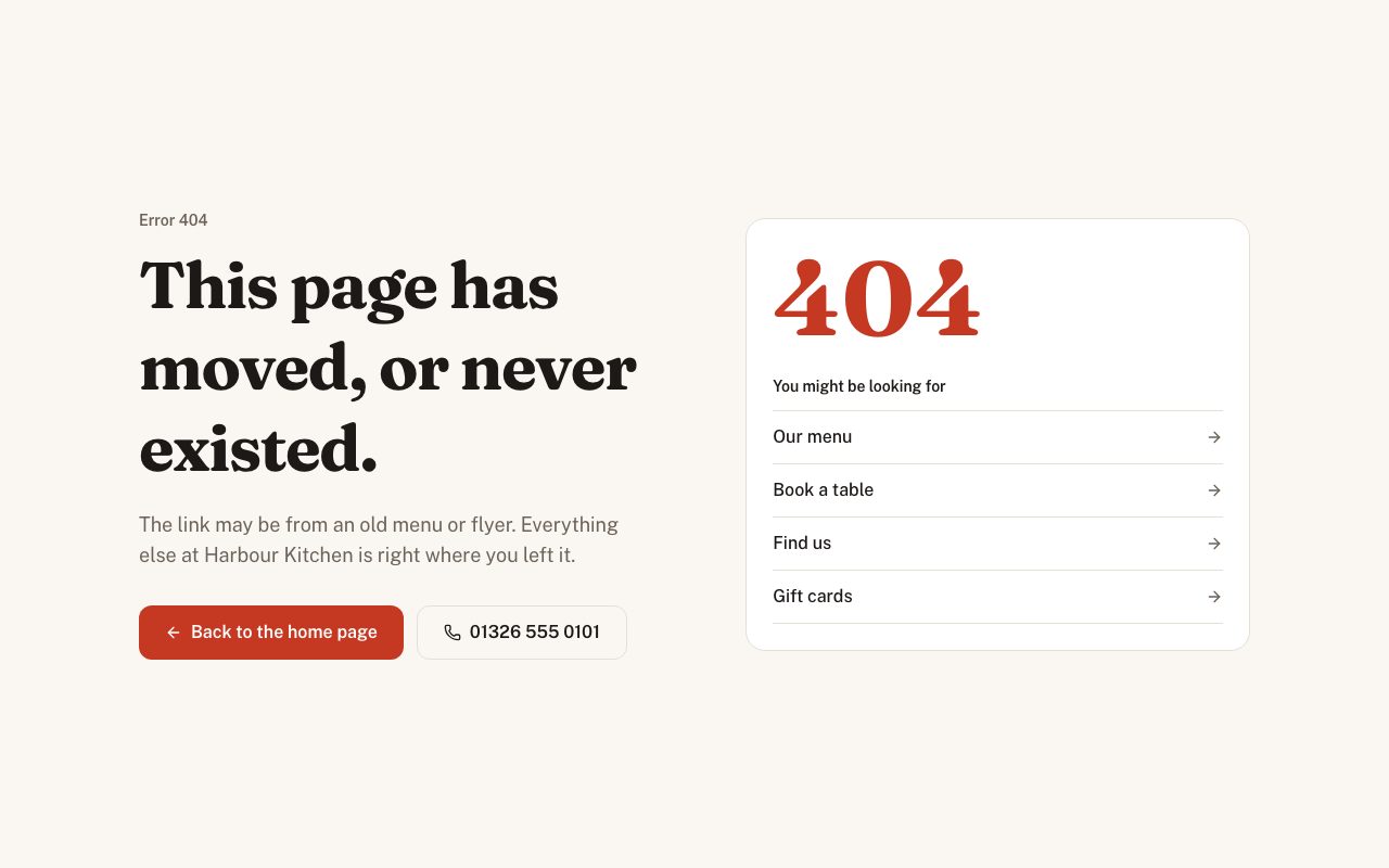 Not Found Page preview