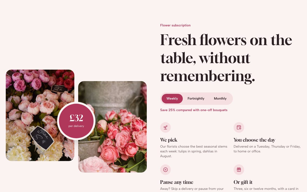 Petal & Stem Subscription preview