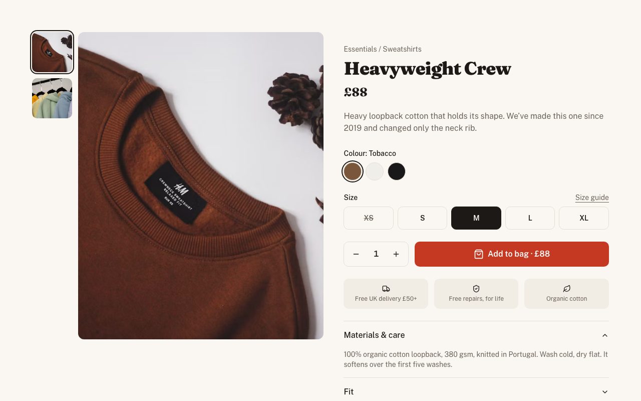 Product Detail preview