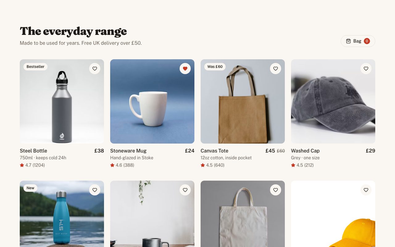 Product Grid preview