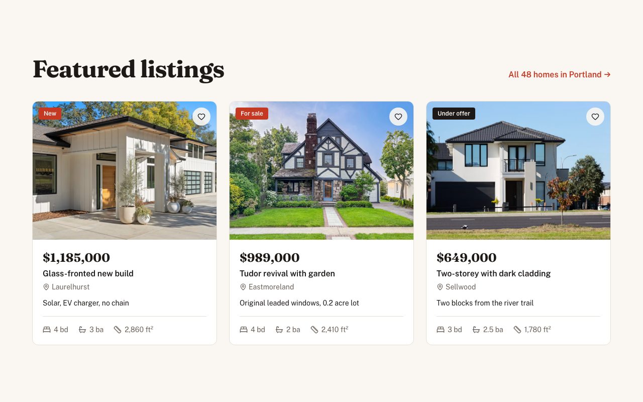 Property Cards preview