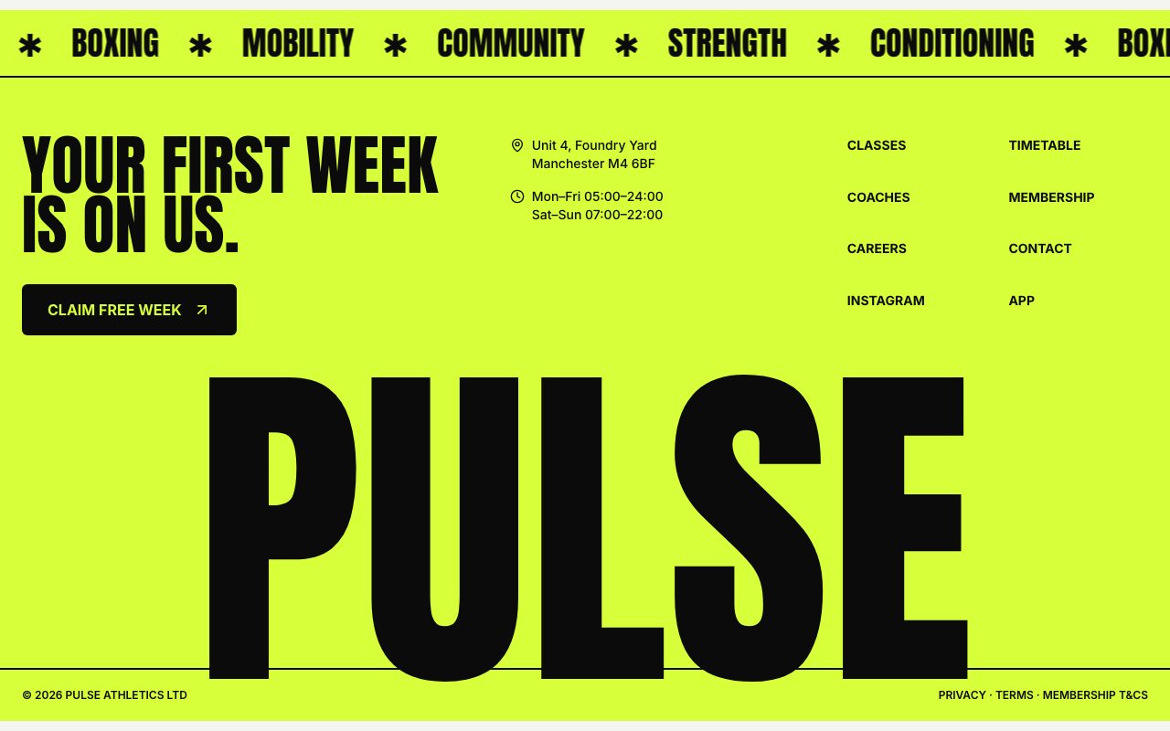 Pulse Footer preview