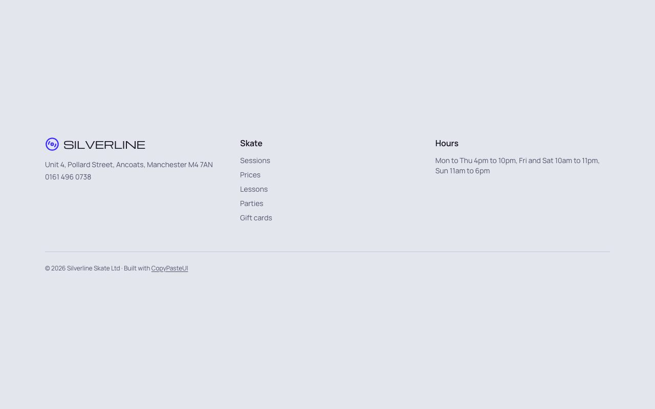 Silverline Footer preview