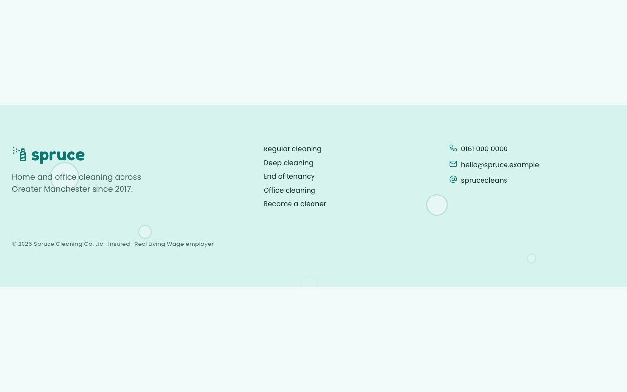 Spruce Footer preview