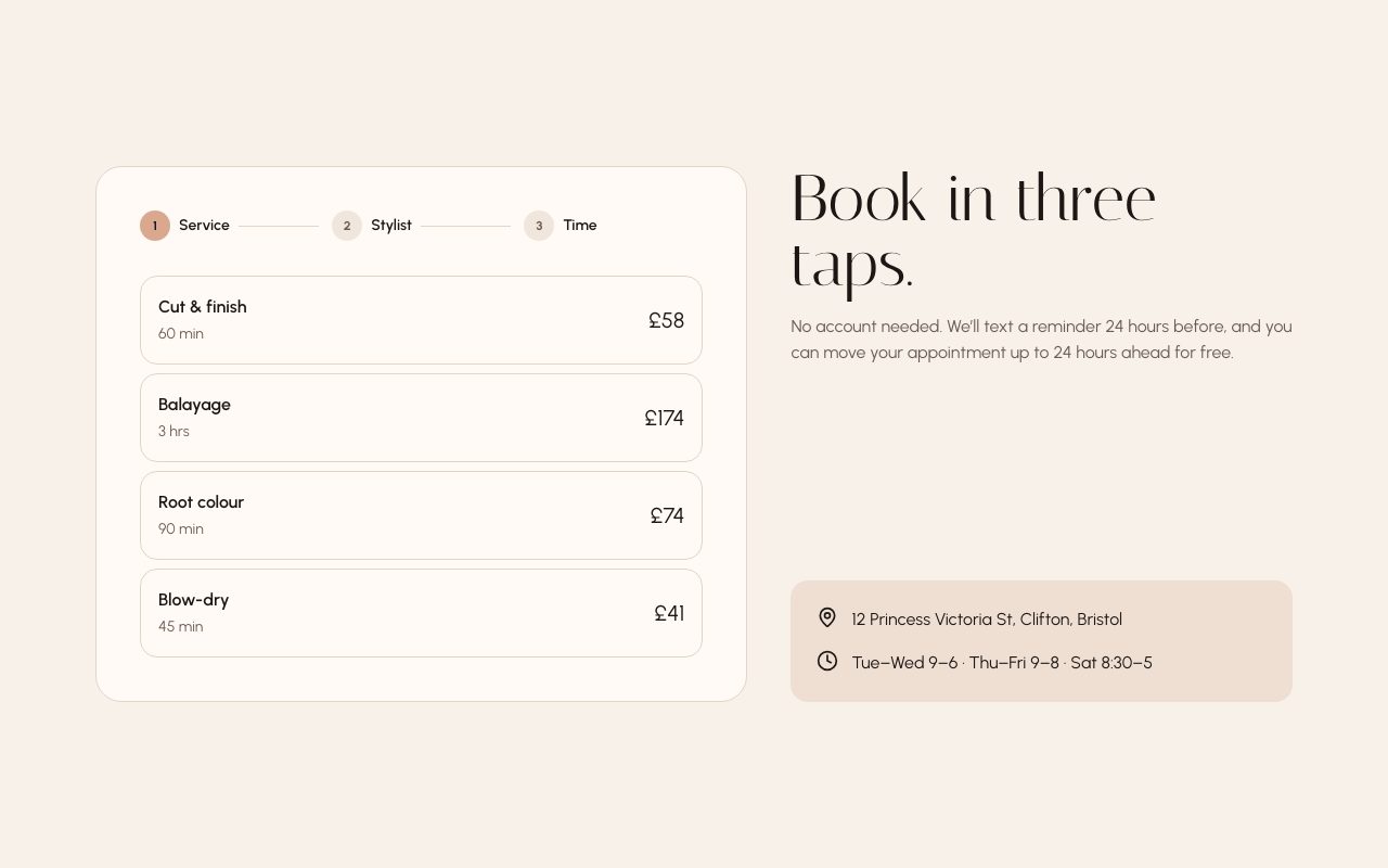 Maison Verelle 3-Step Booking preview