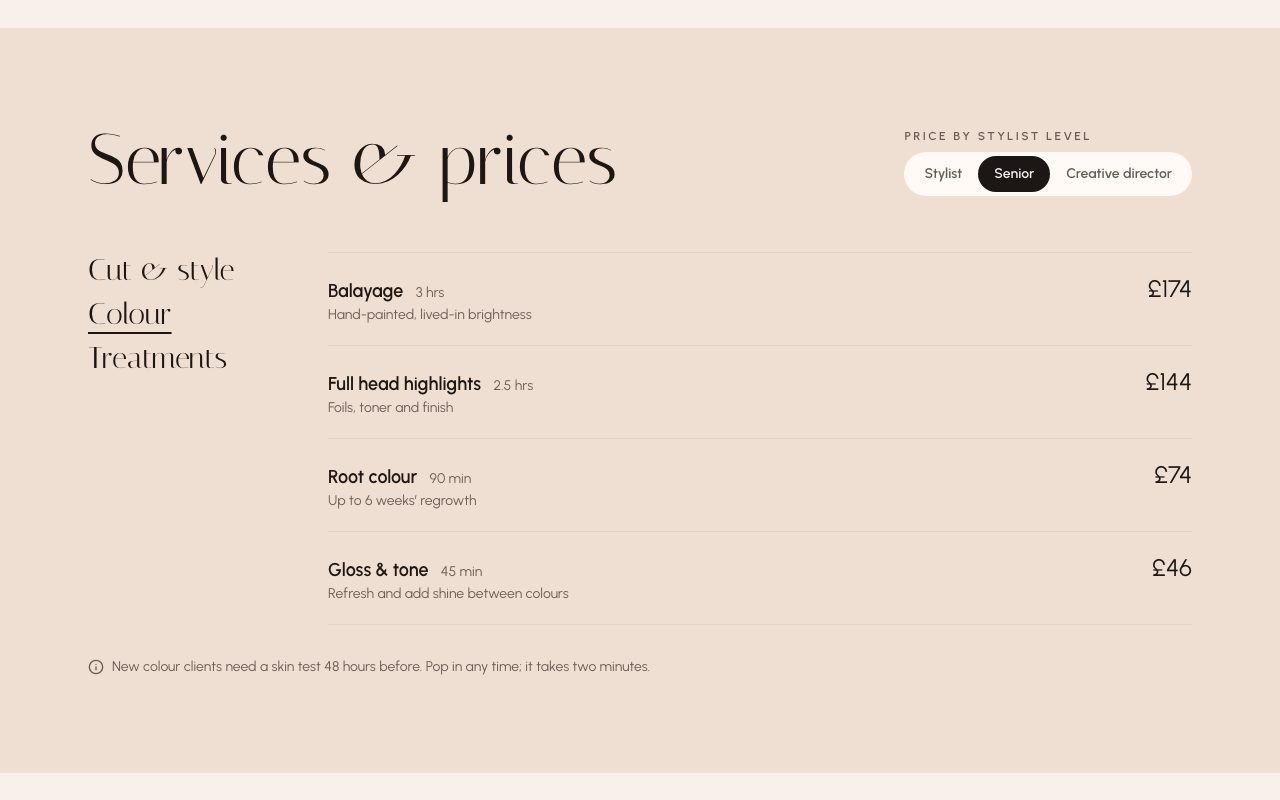 Maison Verelle Price List preview
