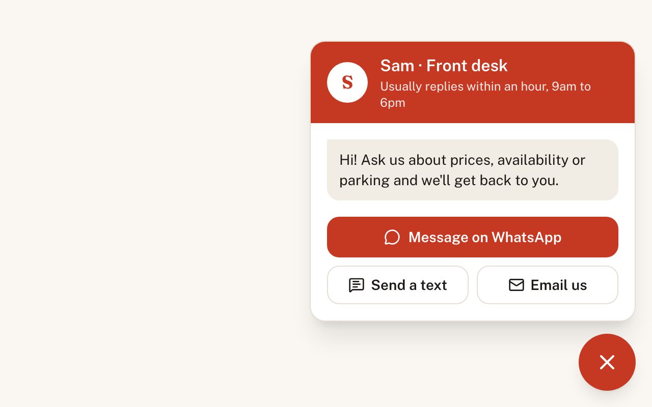 WhatsApp Chat Button preview