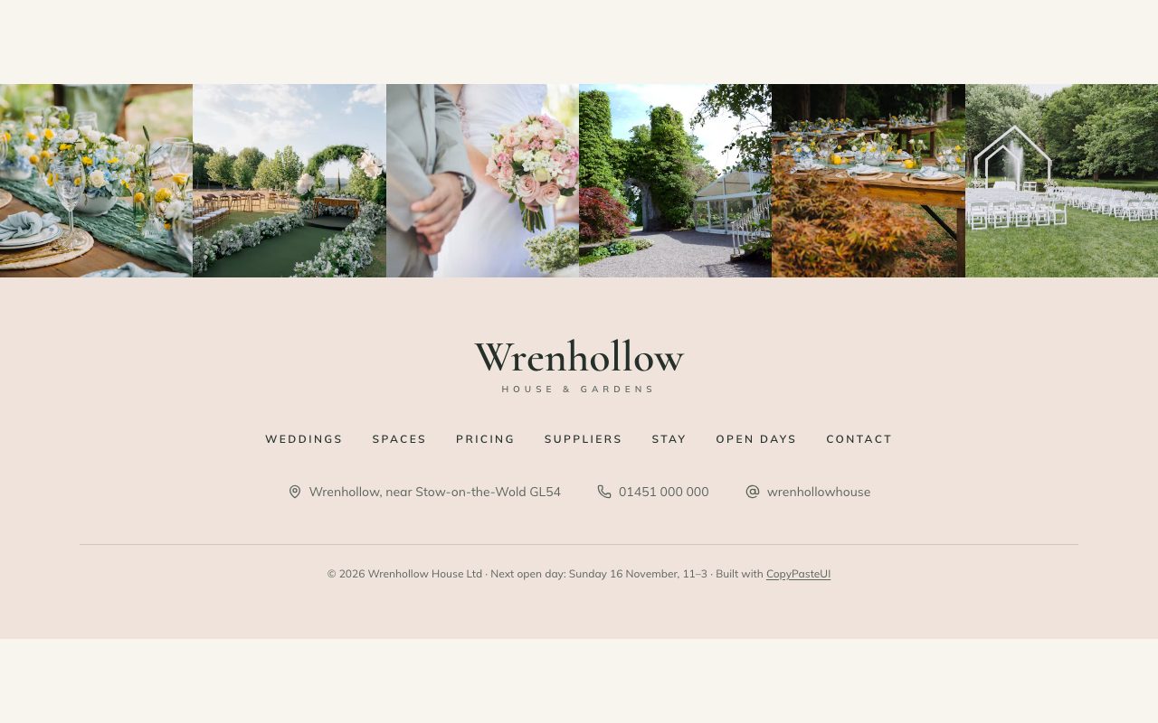 Wrenhollow Footer preview