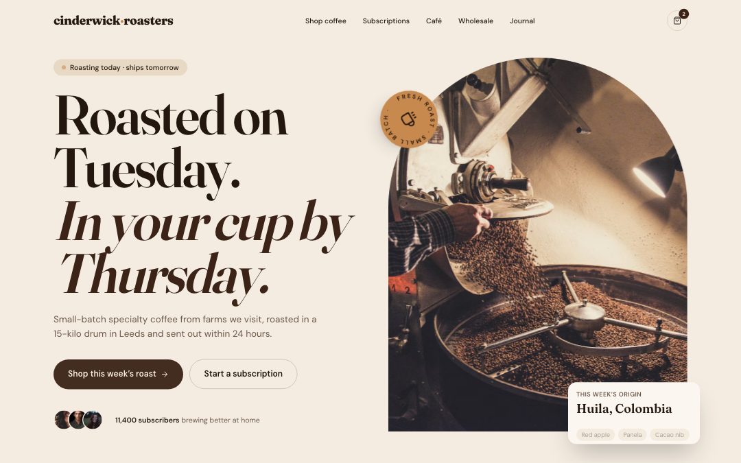Cinderwick — Coffee Roastery & Café preview
