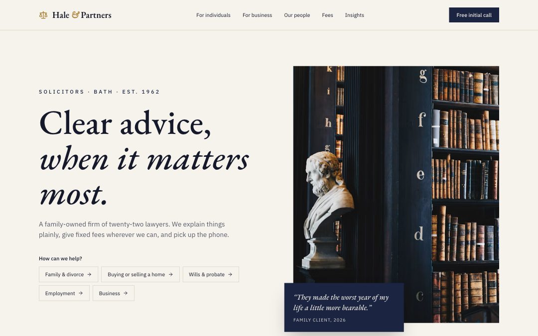 Hale & Partners — Law Firm preview