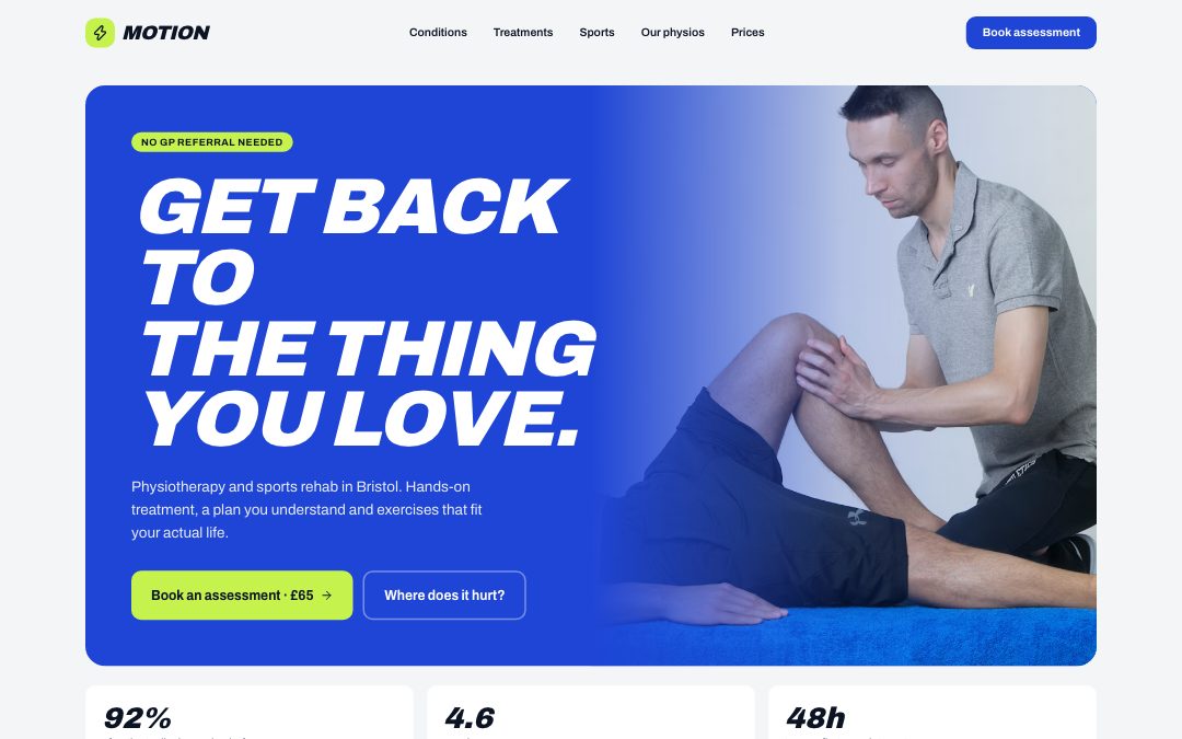 Motion — Physiotherapy Clinic preview