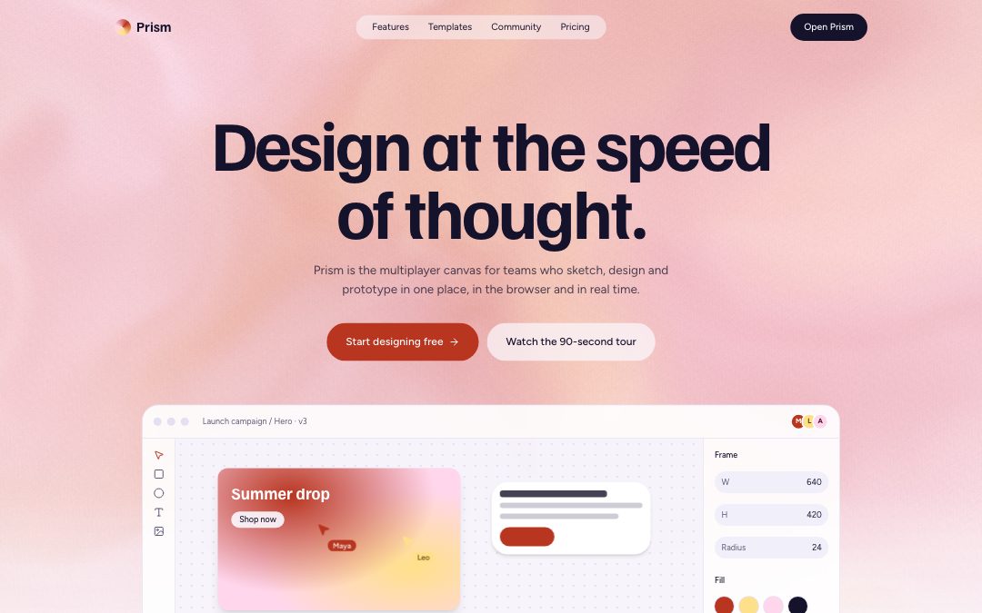 Prism — Creative Tool Launch preview