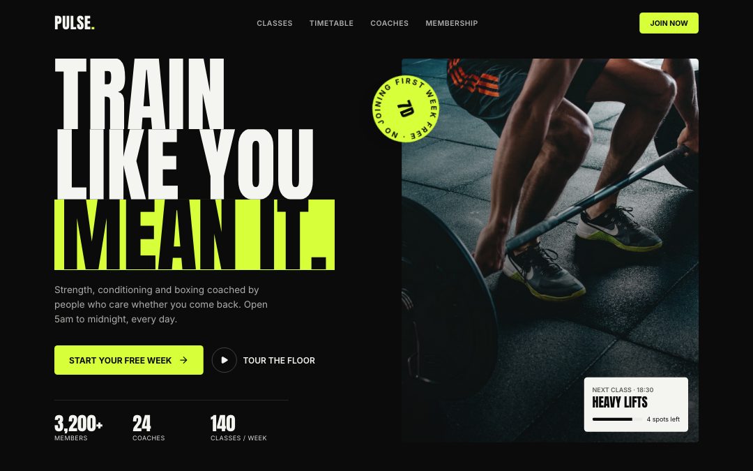 Pulse — Performance Gym preview